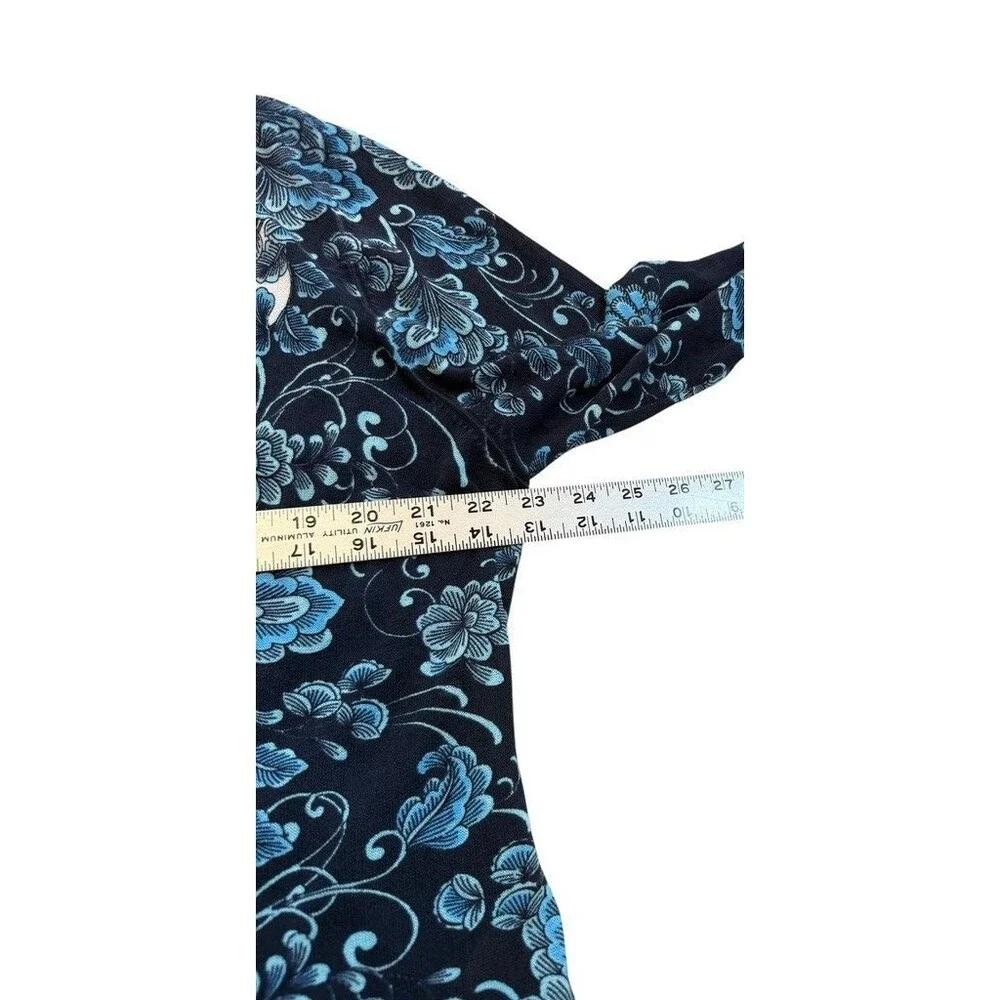 Chico's Perfect Layer Cardigan Womens Size 2 Large Floral Retro Cottagecore READ